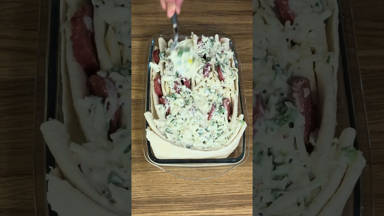 Akordiyon Börek Tarifi 🥮 #asmr #cooking #tarif #recipe #pratiktatlitarifleri #pratikyemektarifleri