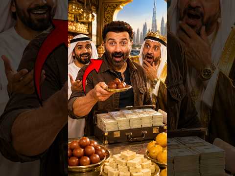 सनी देओल ने दुबई शेख को खिलाया रसगुल्ला। Sunny Deol & Dubai Sheikh #shortvideo #viralshorts