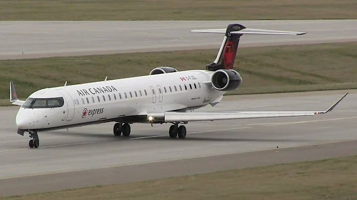 Air Canada Express New Livery CRJ-900LR [C-FJZL] Taxi and Takeoff from Calgary Airport ᴴᴰ