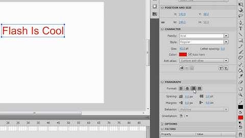 Flash Professional CS4 Basics Tutorial(Text Tool 15 Part 1)