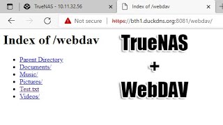 How to create a Web sharing Data on TrueNAS with WebDAV