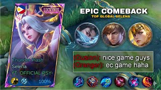 TOP GLOBAL SELENA vs IDOL LETUZAWA?! (MUST WATCH) | BEST EPIC COMEBACK EVER🔥 | SELENA MVP GAMEPLAY 