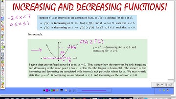 Increasing and Decreasing Functions Part 1