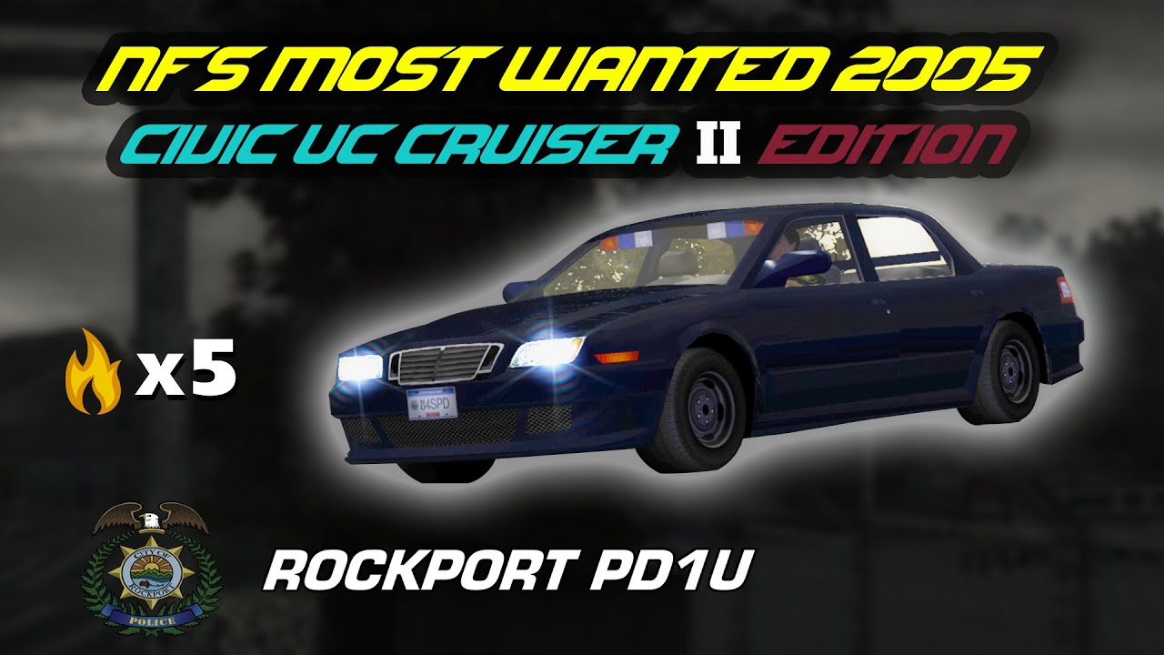 NFS MW(2005) - CIVIC UNDERCOVER CRUISER // Police Edition [4k60FPS]