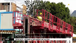 Les difficultés du secteur du BTP se font bien sentir sur ce chantier de Saint-Denis.