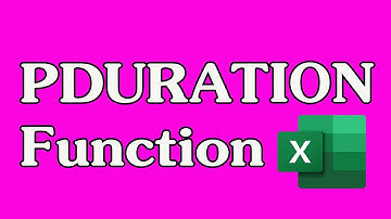 How to Use the PDURATION Function in Excel