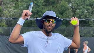 Day 17 Playing Pickleball. Men’s Doubles at Julian B. Lane Park.