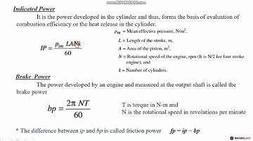 UNIT 4 Performance calculation for IC engine