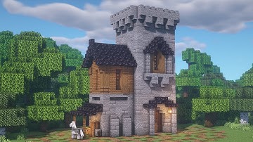 How To Build A Medieval Tower(House) In Minecraft | Tutorial