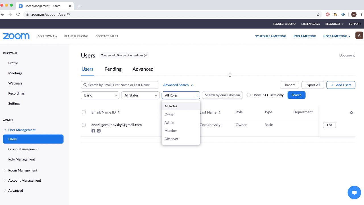 How to SEARCH USERS in ZOOM?