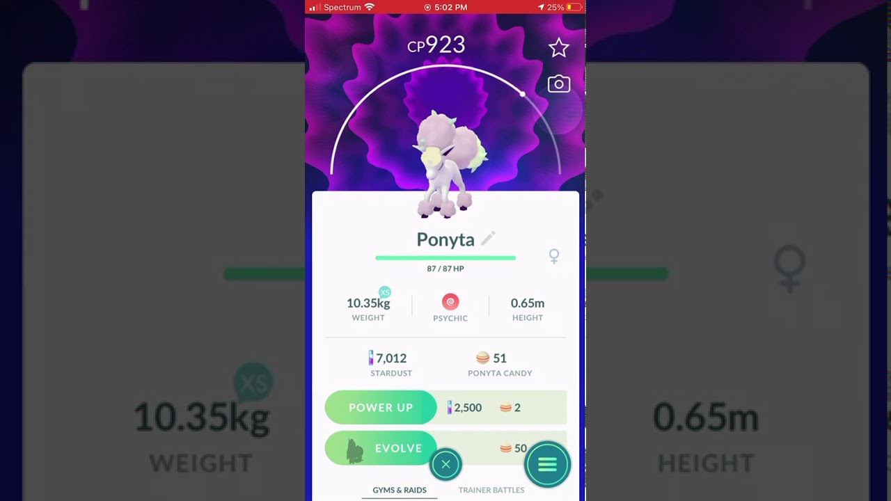 Pokèmon Go - Evolving Psychic Ponyta to Psychic / Fairy Rapidash