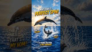 Dolphin Calf Shows Off Mid-Air 🐬✨ #dolphin #seacreatures