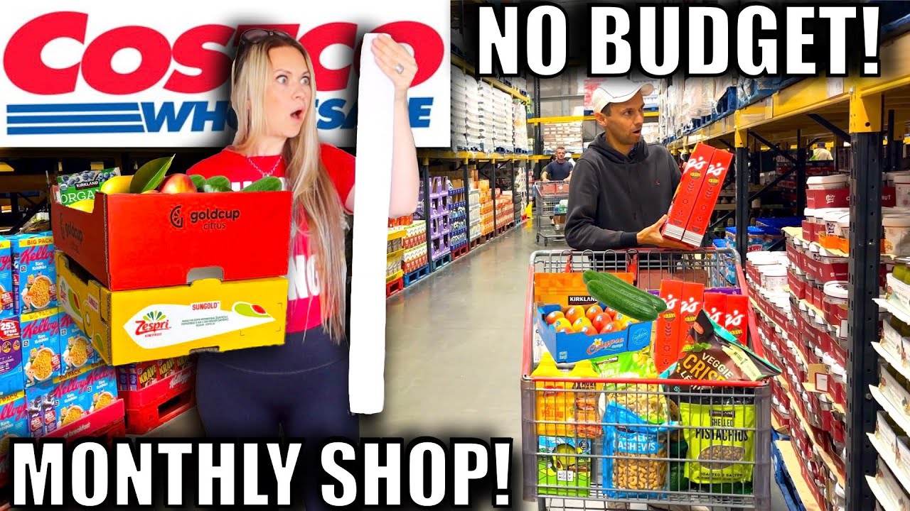 Oh No!! MONTHLY FOOD SHOPPING at COSTCO with NO BUDGET!!