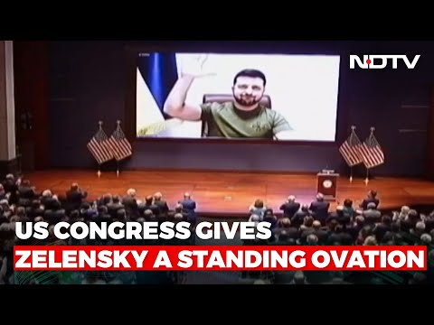 "We Need You": Ukraine's Zelensky Speech To US Congress Gets Standing Ovation