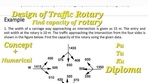 Design of traffic Rotary numerical ||Unit-3||transportation engineering-2|BECIVIL