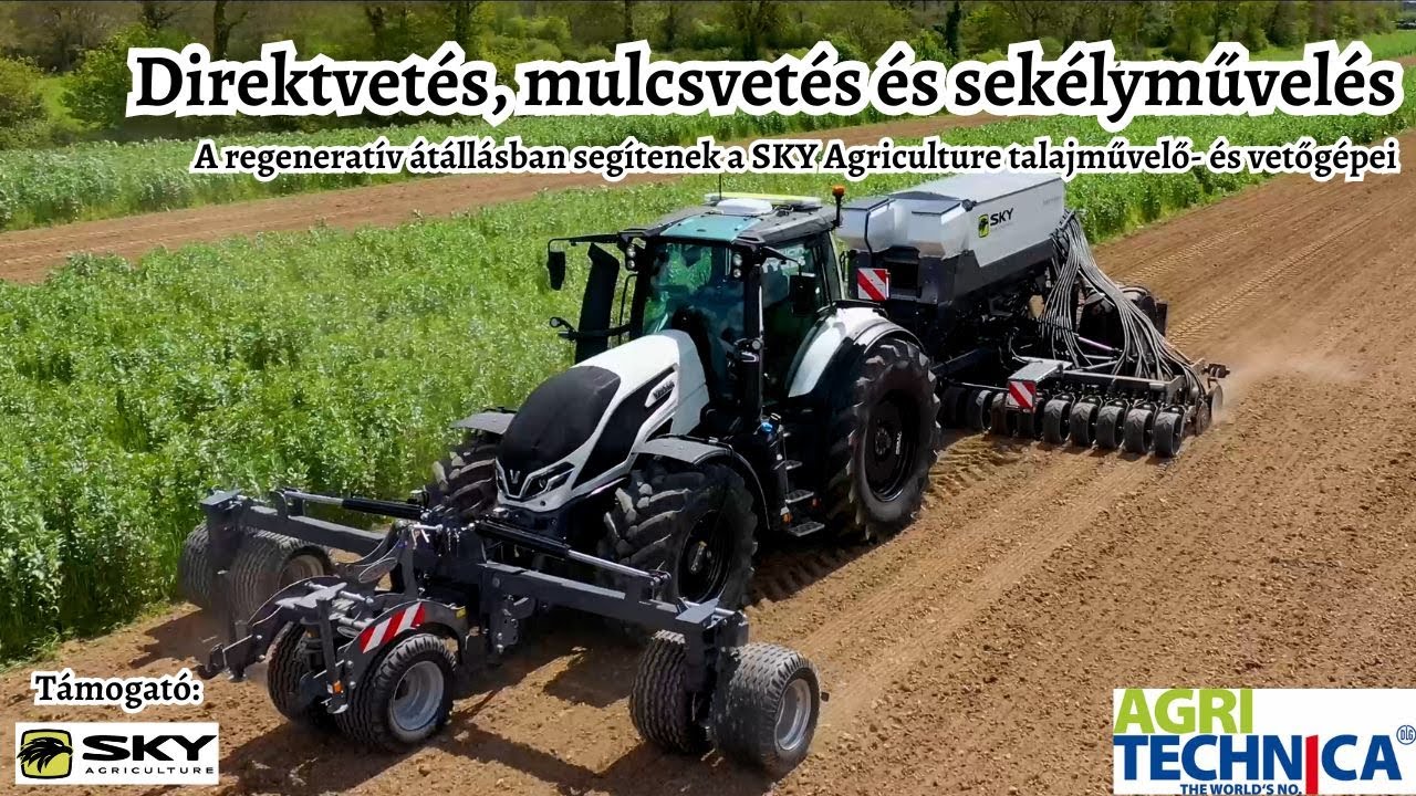 Regeneratív átállásban segít a SKY - Egy direktvetőgép, egy mulcsvetőgép és két sekélyművelő eszköz