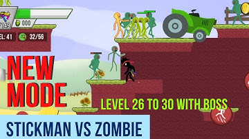 chepter -3 Stickman zombie shooter GAMEPLAY new update mode in ( zombies farm 🌾 ) levels 26 to 30