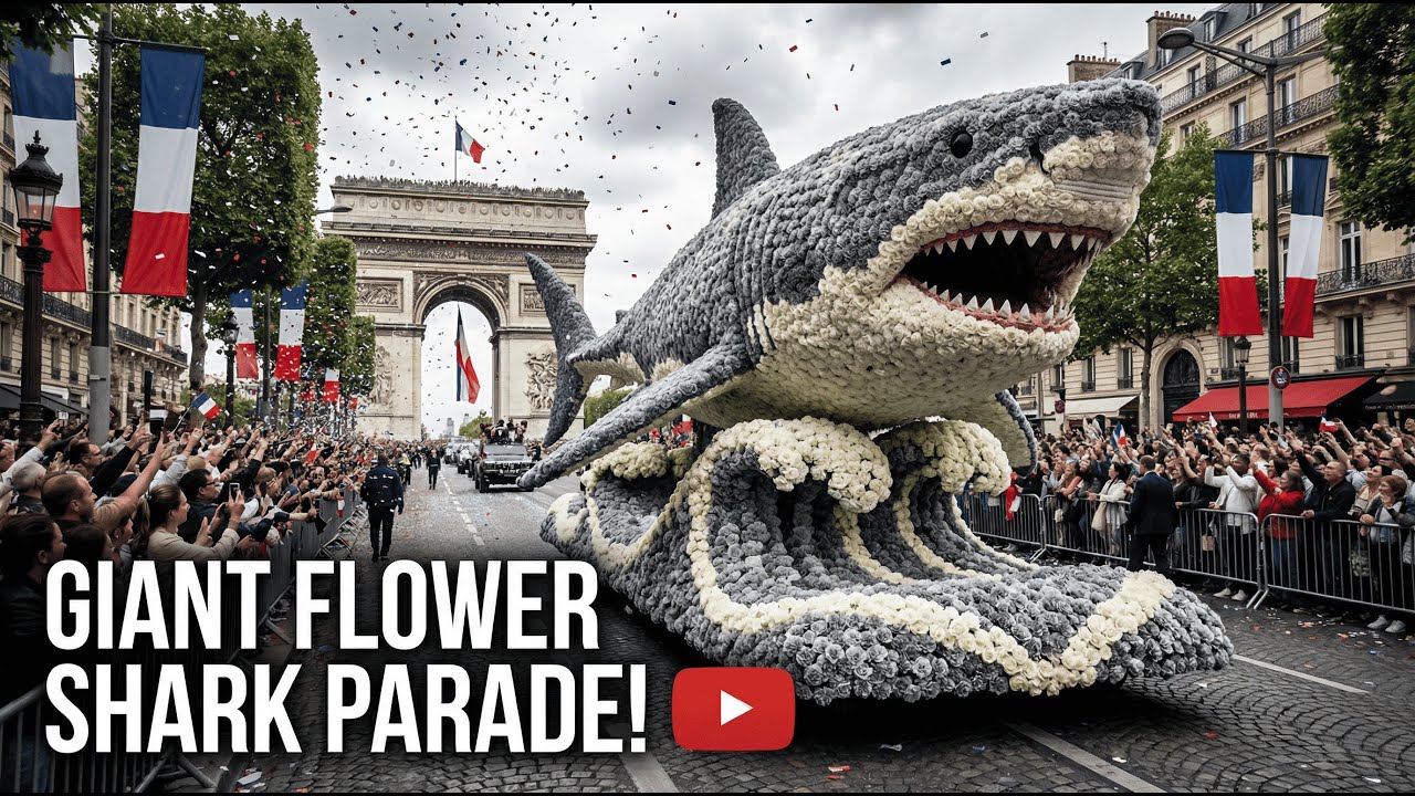 Paris Rose Parade: Marine Life Concept (100% AI Simulation)
