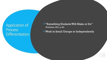 Differentiated Content, Process, & Product