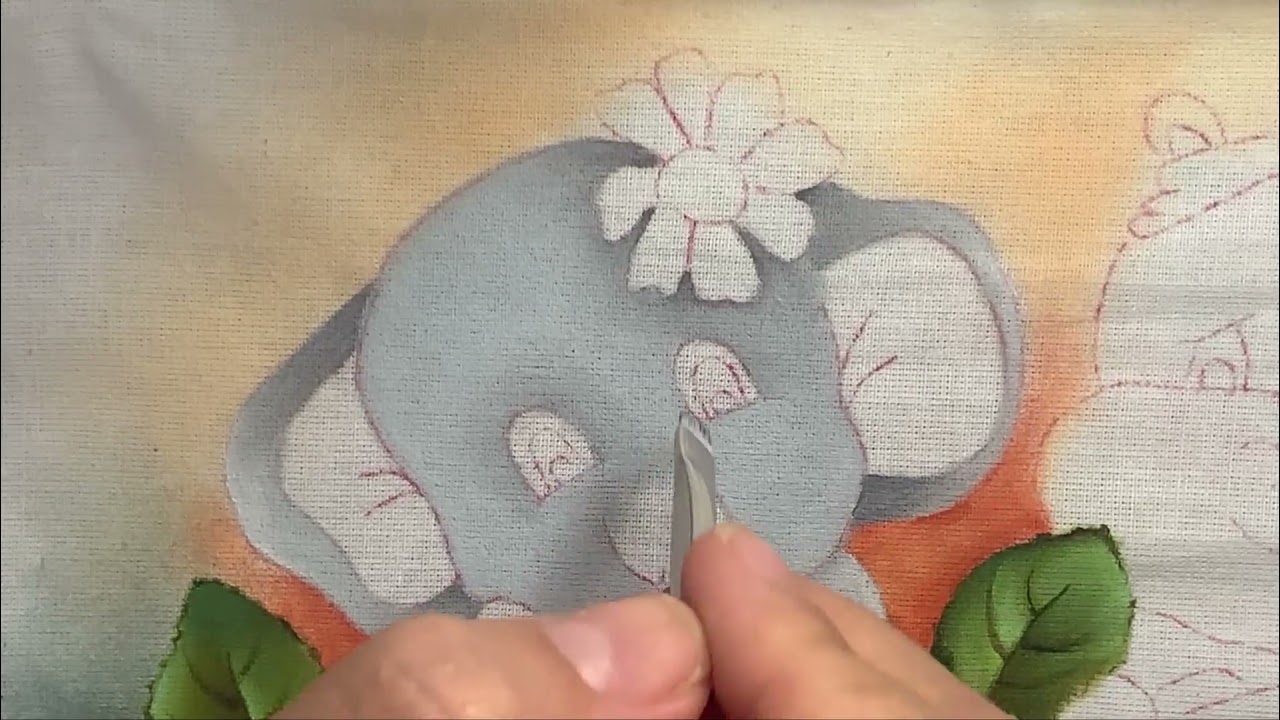 Safari baby para menina Part. 3- Como pintar elefante