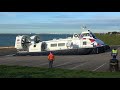 Island Flyer Hovercraft Leaving Lee on Solent December 16th 2017 (4K)