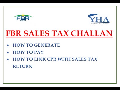 FBR SALES TAX CHALLAN | SALES TAX RETURN |FBR  | TAXATION| CORPORATE| ACCOUNTS| AUDIT|ERP| YHA