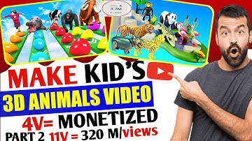 Earned $5.4k/-M😱 How Make Videos Crossing Fountain Transformation with Elephant Gorilla Tiger Hippo🤑