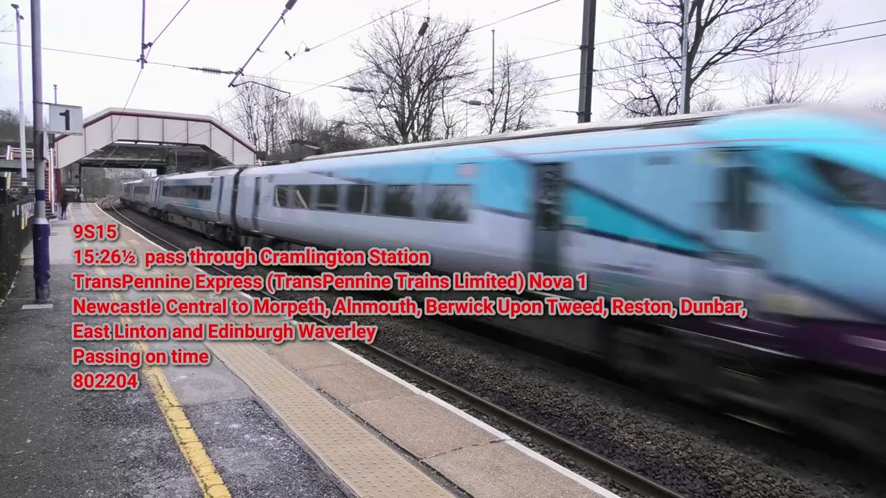 Trains at Cramlington Station on Thursday 19/02/26 in Full 4K Ultra HD! feat 43025 and 43060