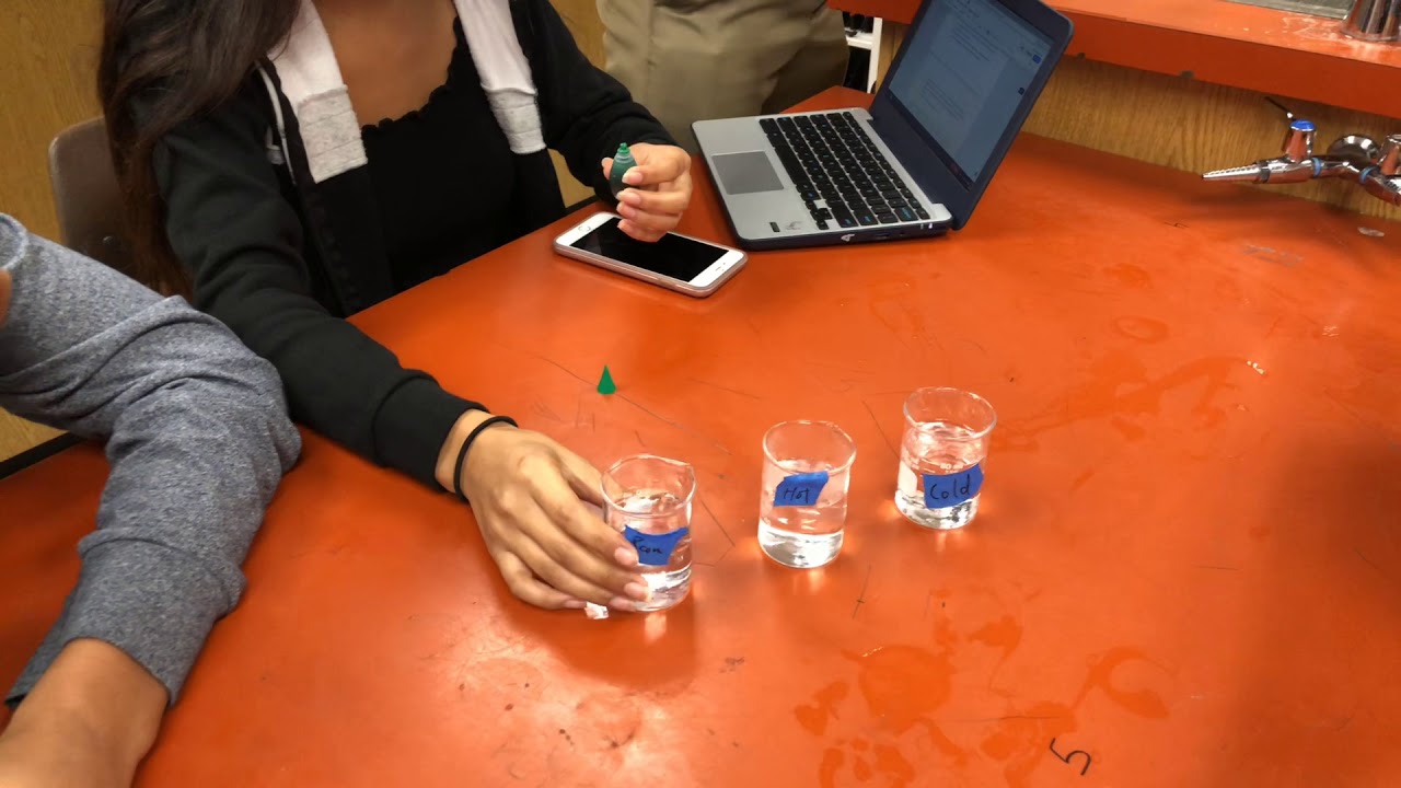 Station 1 Food Coloring in Water lab YouTube