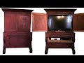 18th century desk becomes a 21st century entertainment center. FarmCraft101 DIY 18th century desk becomes a 21st century entertainment center. FarmCraft101 DIY