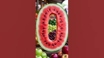 🍉 Watermelon Countup | 0 to 9 Numbers with Voice #countup #10seconds #shorts