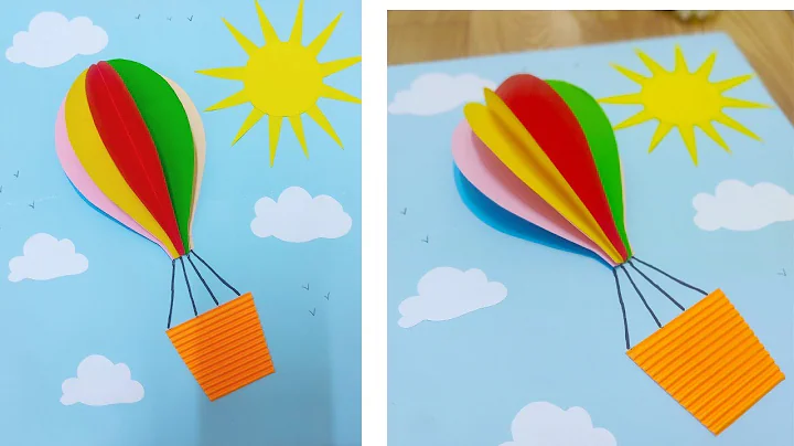 Hot Air Balloon Craft For Kids || Easy Paper Crafts Ideas | #hotairbaloon #papercrafts