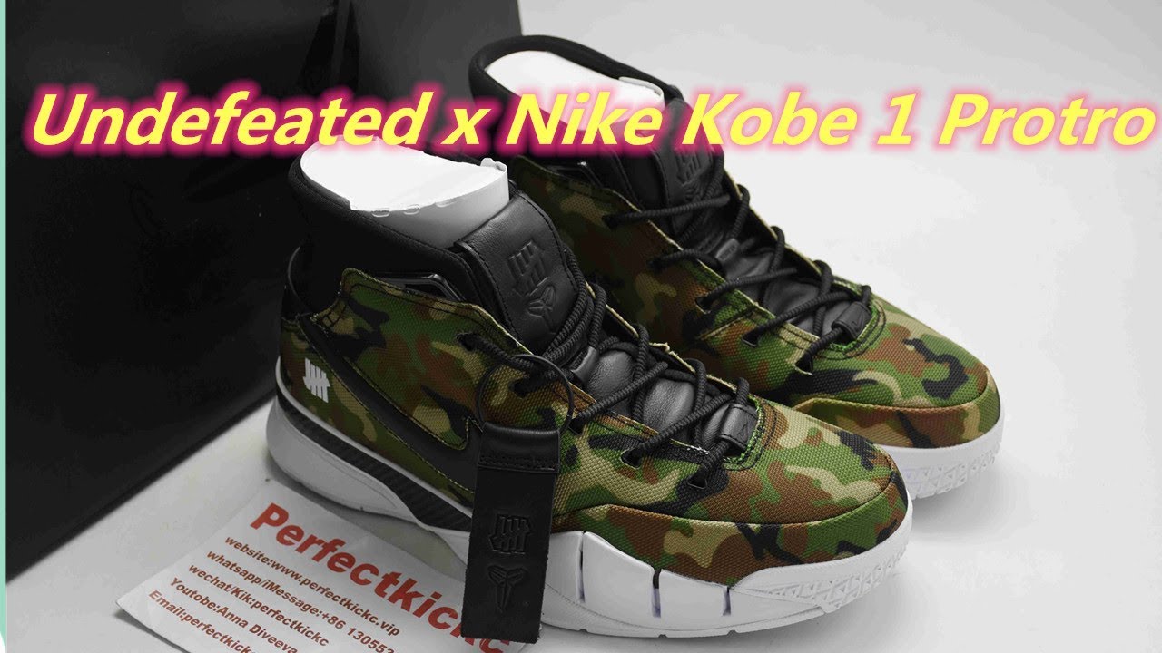 KOBE 1 PROTRO UNDEFEATED Camo Basketball Sneaker Overview