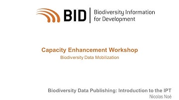 BID Workshop   Activity VIII 01 Part 02   Introduction to the GBIF IPT