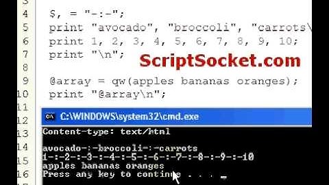 Perl Tutorial 108 - Output Field Separators