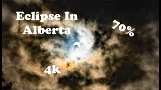 The Solar Eclipse Through Clouds 70% Coverage 4k In Ferintosh Alberta Net Worth