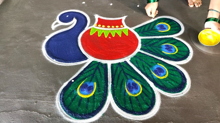 Pongal pot rangoli 2025🌹/sankranti muggulu🌹/ Pongal Paanai mayil kolam🌹/super Amazingrangoli