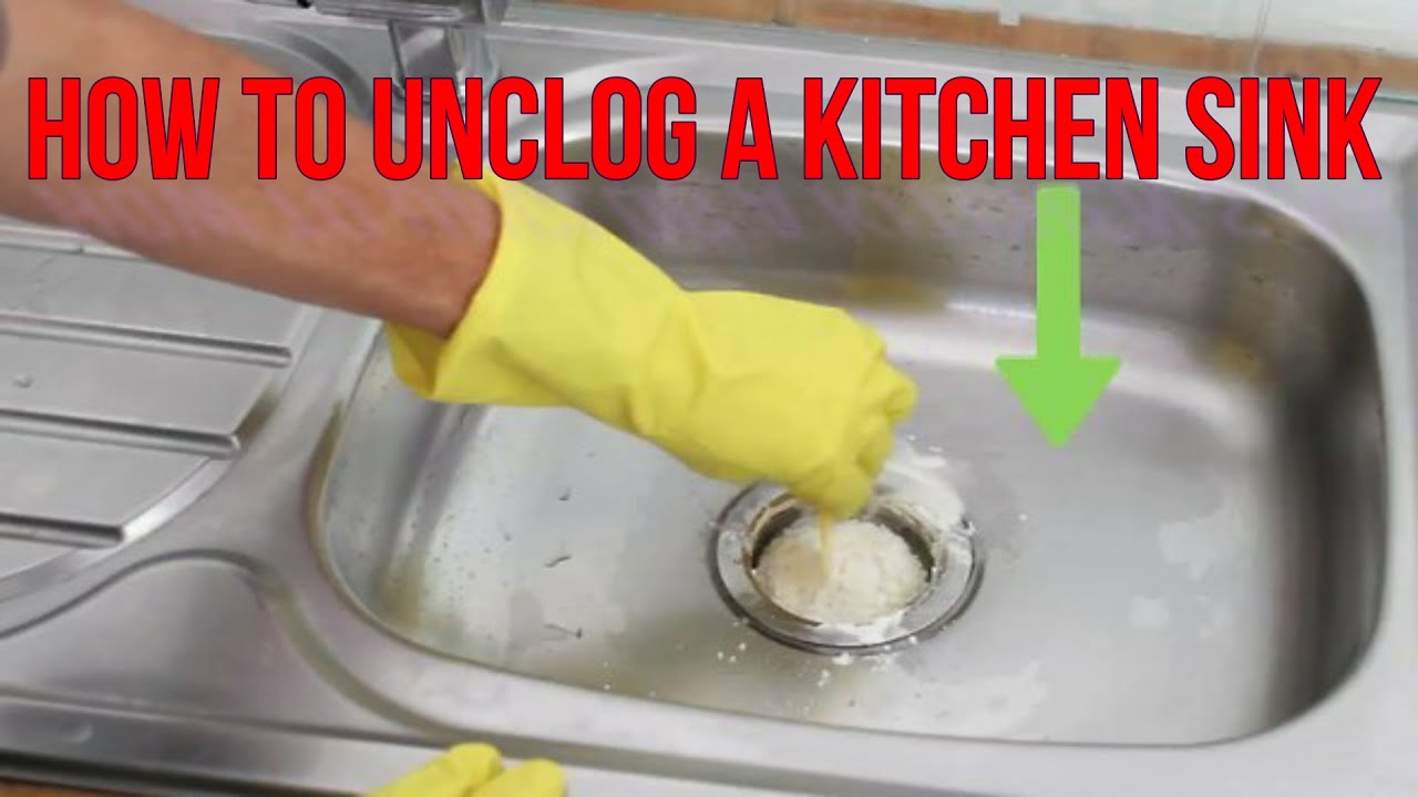 unclog kitchen sink past trap