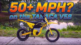 Legit 50+ Mph on the TASACA T500-V58 Electric Dirt Bike !!!