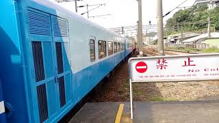 6901次R131柴電頭+E417電頭(雙頭+兩節復興號+一節莒光色行包+其他全藍行包專列)