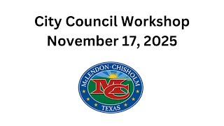 City Council Workshop - 17 Nov 2025