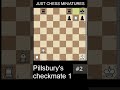 NN vs NN, Pillsbury's checkmate 1 #chess