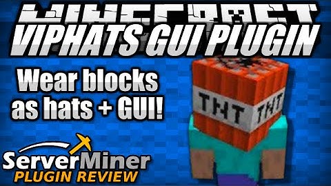 How to wear block hats in Minecraft with VIPHats GUI Plugin
