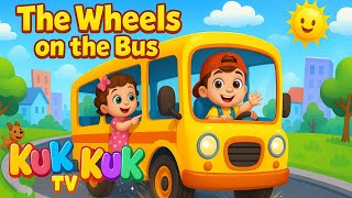 Download lagu Wheel on the Bus with Baby Animals |  Rhymes & Kids Songs | Kuk Kuk TV
