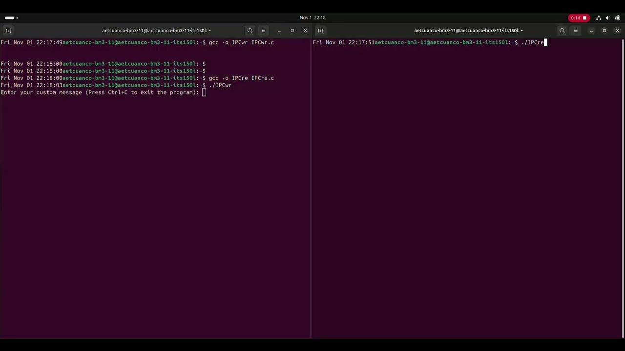 IPC using System V Message Queues Demonstration - YouTube