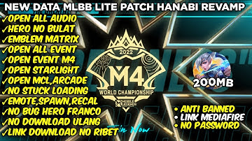 Data ML Lite Full Event 200Mb Patch Hanabi Revamp | ML Lite | Cara Mengatasi Lag & Patah Patah Di ML