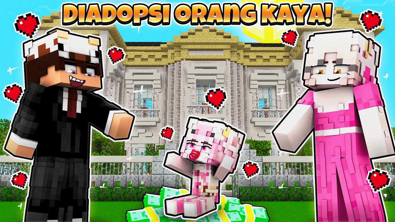 MOMON, MOOCI & MILO DI ADOPSI OLEH ORANG TERKAYA DI MINECRAFT! - Minecraft Roleplay