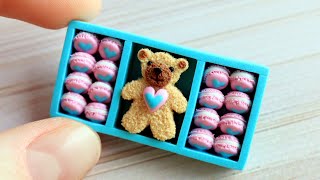 Miniature box with teddy and sweets💗Valentine's Day💗Мініатюрна коробочка з ведмедиком і солодощами💗