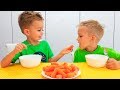 Yes Yes Vegetables Song with Vlad and Nikita