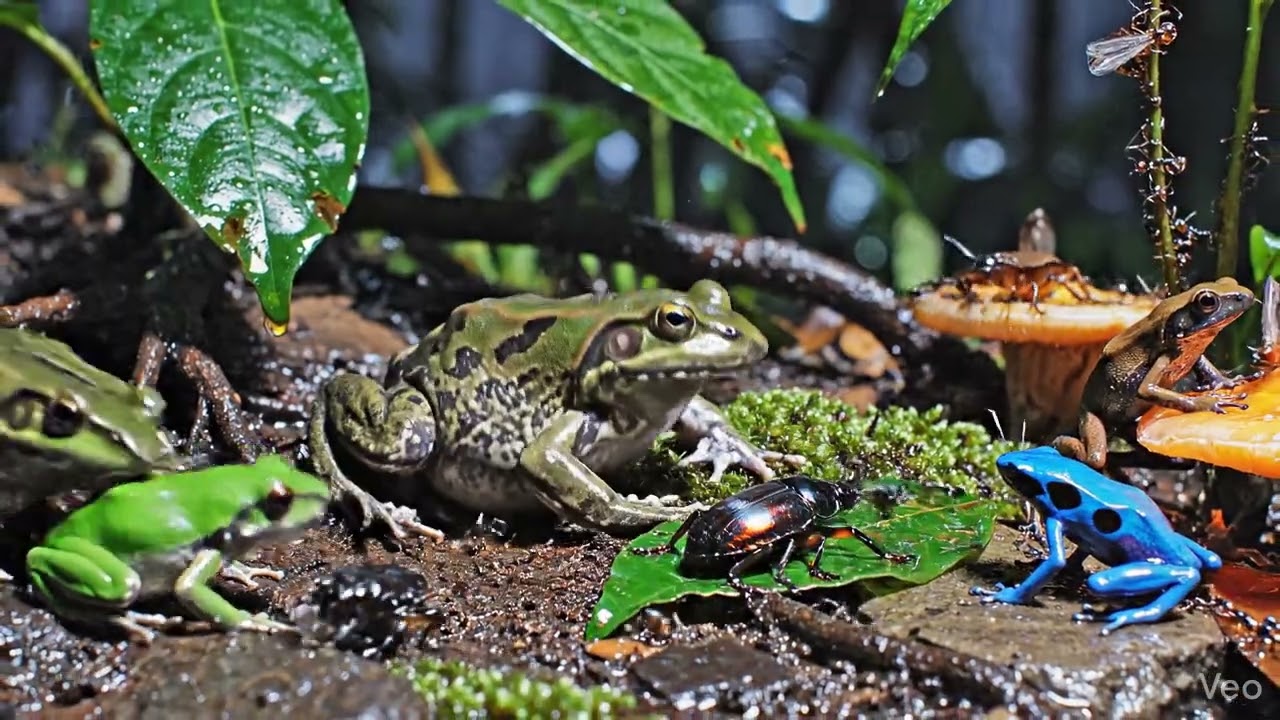 Night Frog Feeding Madness | Bullfrog & Pacman Frog